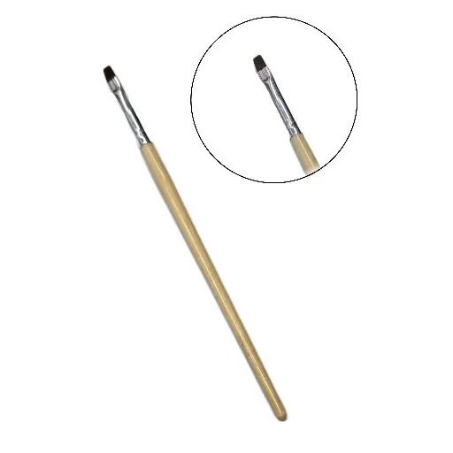 Gel Brush Square Brown 8mm 